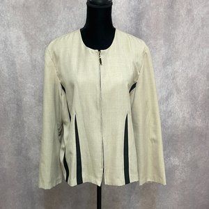 Lightweight Black/Tan Blazer~suit jacket~ size Large